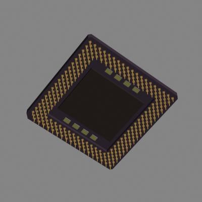 3d model central cpu pins 4 - CPU Chip(4 side polygon pin type) by GFreedom
